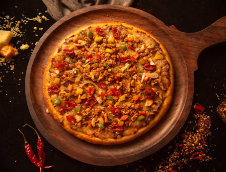 Chicken Keema Loaded Pizza