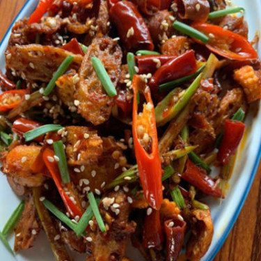 Lotus Root And Peanuts In Xian Chilli Sauce