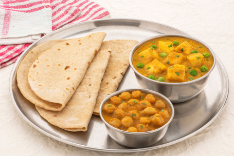 Matar Paneer And Amritsari Chole Meal