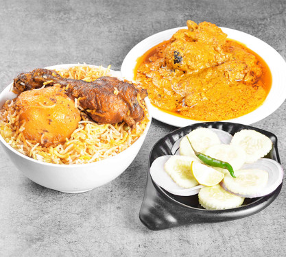 Chicken Biryani With Mutton Chap