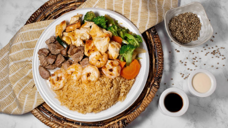 Chicken Shrimp Steak Hibachi Special