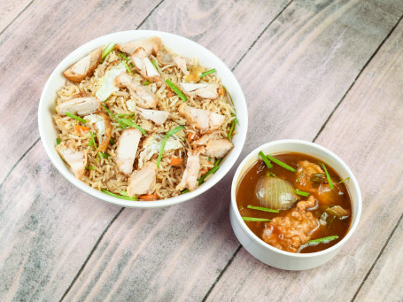 Egg Chicken Rice 2 Pcs Chilli Chicken