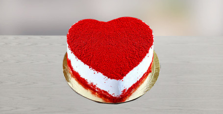 Naked Red Velvet Heart Cake