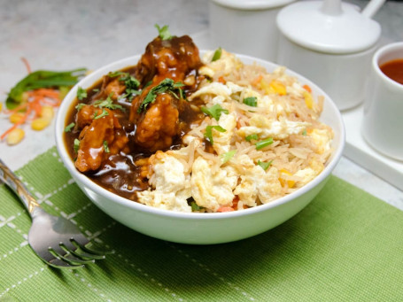 Chicken Fried Rice Chilly Chicken Onion Salad