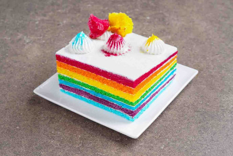 Rainbow Cake (Half Kg) (Eggless)