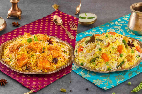 Paneer Biryani Zaikedaar Paneer, Servește-1-2) Veg Biryani Subz-E-Biryani, Servește-1-2)