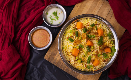 Supreme Veg Dum Biryani (Serves 4-5)