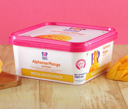 Fresh Alphonso Mango Ice Cream (700 Ml Mega Savor Pack)