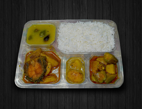 Bashmati Rice With Katla Fish Thali