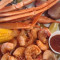 Snow Crab Legs Hot Boiled Shrimp (1/2 Lb. Each)