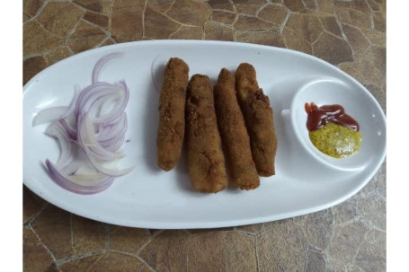 Fish Finger (4 Pcs) With Kasundi And Onion Rings