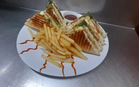 Chicken Ham Grilled Club Sandwich