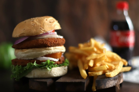 Crunchy Paneer Jumbo Burger Meal