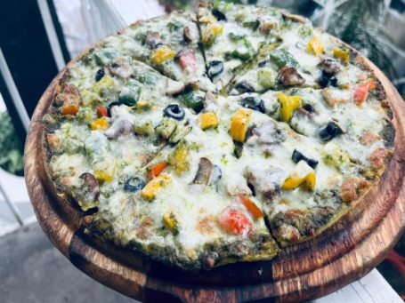 Pesto Veg Pizza With Mushroom Exotic Vegetables