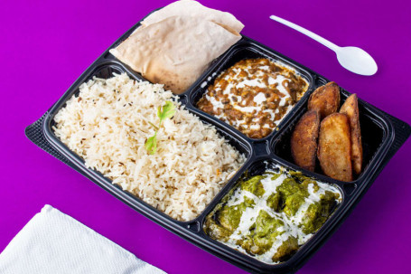 Palak Chicken Thali