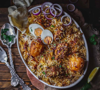 Mutton Egg Dum Biryani