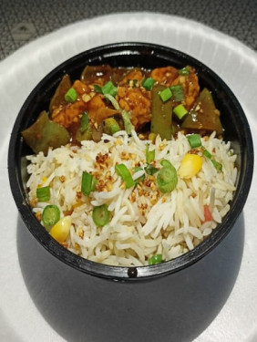 Manchurian Chicken With Noodle/Rice Bowl