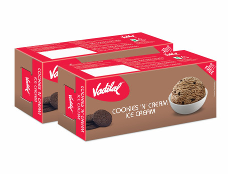 Cookies N Cream Ice Cream (700 Ml Party Pack 1+1)