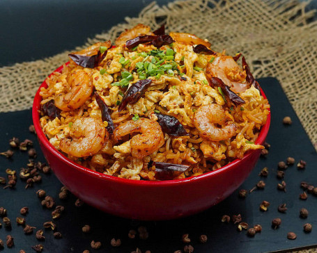 Prawns Schezwan Fried Rice [Serves 2]