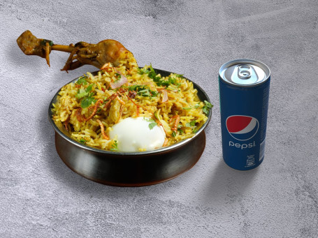 Nattu Kozhi Biryani+ Pepsi 250 Ml Can