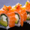 (A009) Veggie Salmon Ceviche Roll