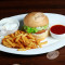 Chicken Burger And Masala Fries