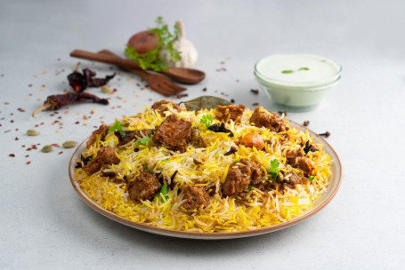 Hyderabadi Dum Mutton Biryani (Dezosat) (Servii 1)