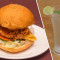 Crispy Chicken Burger Mint Mojito