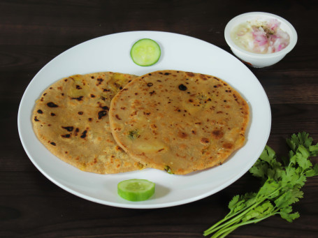 Double Aloo Paratha With Curd[Healthy Way To Cheat]