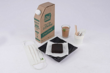 Any Chai Flask Brownie (Eggless)