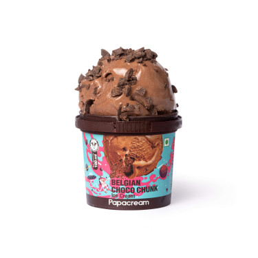 Papacream Belgian Choco Chunk Ice Cream 100 Ml