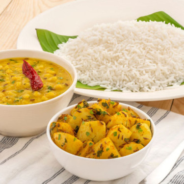 Homestyle Dal Tadka, Marwadi Aloo Rice