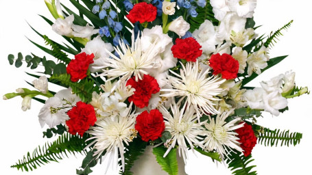 Patriotic Memorial Funeral Flowers