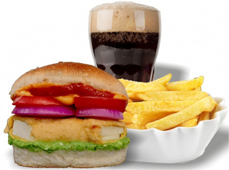 Paneer Filler Burger Reg. Fries Cold Drink