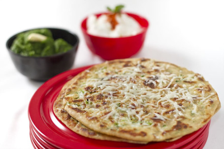 Aloo Onion Paratha With Curd (1Pcs)