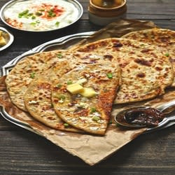 Paneer Aloo Onion Paratha