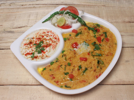 Dal Masala Khichdi And Dahi