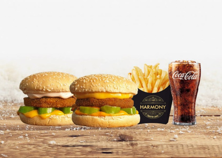 Hr Aloo Patty Burger Peri Peri Burger Fries Coke