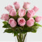 Dozen Pink Rose Arrangement