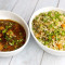 Veg Fried Rice With Veg Manchurian [Serves 2]