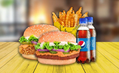 Big Crispy Chicken Pui American La Grătar Dilli 6 Cartofi Prăjiți Mari 2 Pepsi (250 Ml)