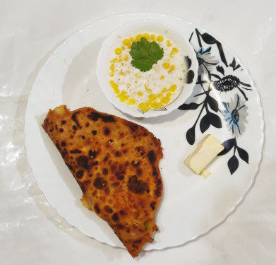 2 Aloo Paratha Dahi Lassi