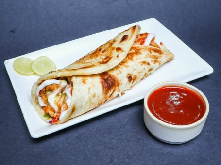 Double Chicken Malai Tikka Kathi Roll