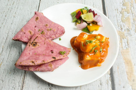 Paneer Tikka Masala With Multigrain Roti Salad Thali