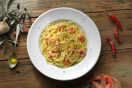 Spaghete Peperoncino Cu Langostinos