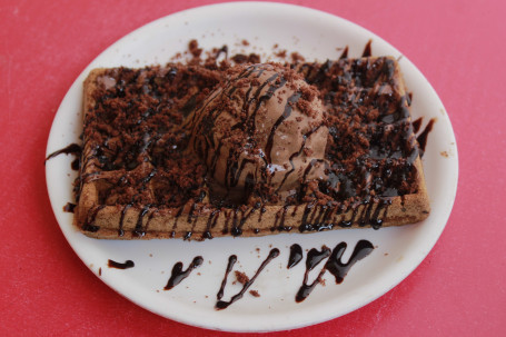 Chocolate Ice Cream Chocolate Brownie Waffle