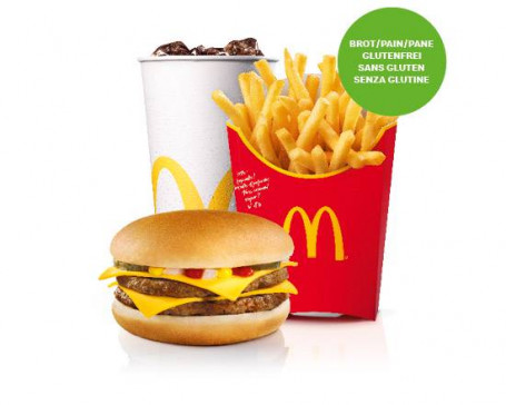 Double Cheeseburger Menu Mit Glutenfreiem Brot Menu Double Cheeseburger Avec Pain Sans Gluten