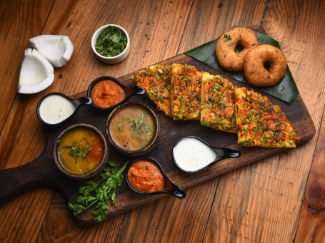 Masala Uttapam With Sambhar Vada