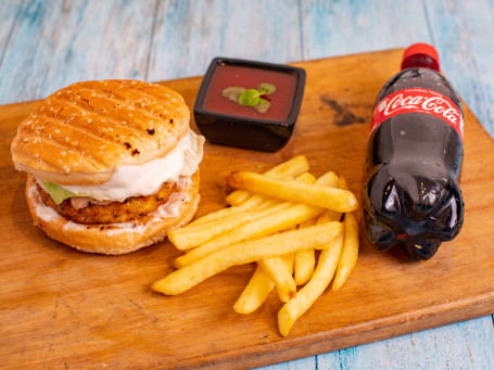 Chicken Burger French Fries Pepsi 300 Ml