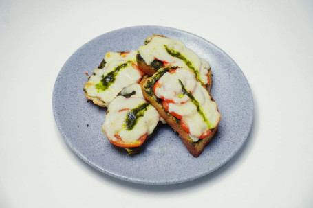 Basil Pesto, Tomato Mozzarella Bruschetta (4Pcs)